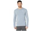 Nike Sphere Element Top Crew Long Sleeve 2.0 (monsoon Blue/heather/reflective Silver) Men's Clothing