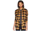 Burton Teyla Flannel Long Sleeve T-shirt (camel Muirwoods Plaid) Women's T Shirt