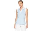 Adidas Golf Ultimate Two-tone Sleeveless Polo (vision Blue) Women's Clothing