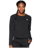 Adidas Sport-2-street Tunic (black Melange/white) Women's Blouse