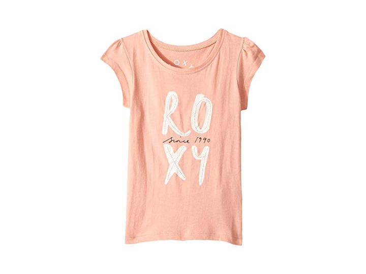 Roxy Kids Moid Poetic Corpo Tee (toddler/little Kids/big Kids) (coral Almond) Girl's T Shirt