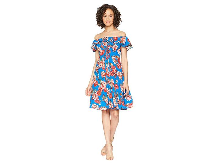 Astr The Label Cassidy Dress (blue Multi Floral) Women's Dress