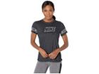 Nike Dry Dri-fit Cotton Brand Slub Tee (black/heather) Women's Clothing