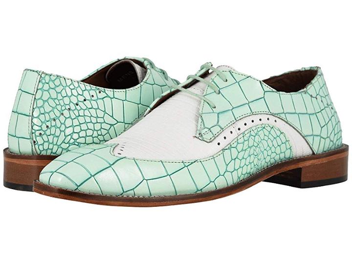 Stacy Adams Trazino (light Aqua/white) Men's Shoes