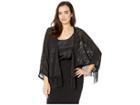 Vince Camuto Fringe Edge Kimono (black) Women's Clothing