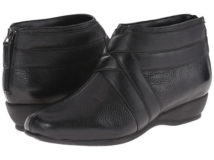 Trotters Latch (black Soft Tumbled Leather/smooth Leather) Women's  Boots
