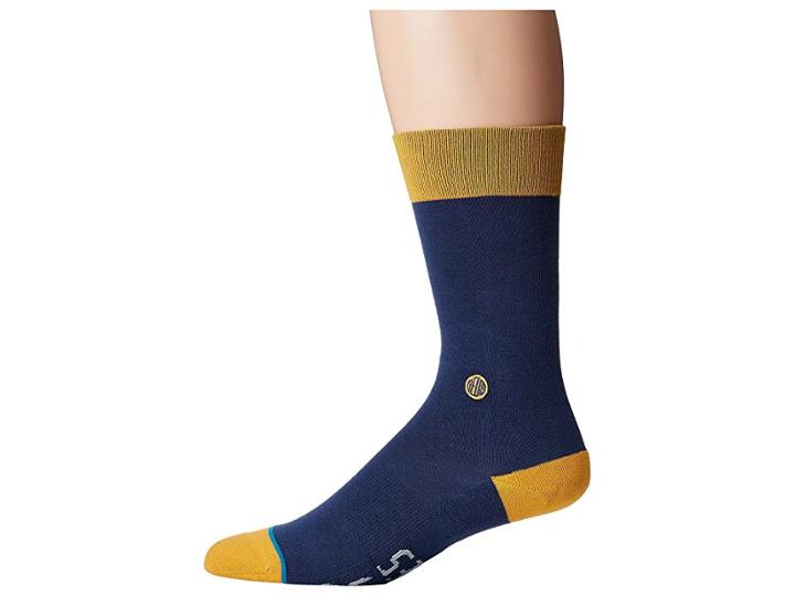 Stance Hervey (navy) Men's Crew Cut Socks Shoes