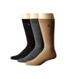Sperry Casual Crews 3-pair Pack (marl Black/griffin Gray) Men's Crew Cut Socks Shoes