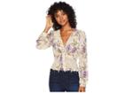 Astr The Label Laney Top (cream/lilac Floral) Women's Clothing