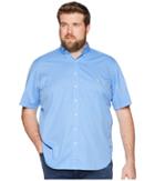 Polo Ralph Lauren Big Tall Garment Dyed Chino Short Sleeve Sport Shirt (harbor Island Blue) Men's Clothing