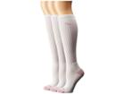 Old West Boots 3-pack Over The Calf Socks (white/pink Toe) Women's Crew Cut Socks Shoes