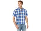 Chaps Easy-care Short-sleeve Sport Shirt (blue 2) Men's Clothing