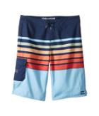 Billabong Kids All Day Og Stripe Boardshorts (big Kids) (orange) Boy's Swimwear