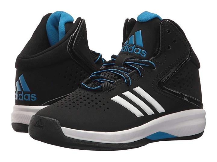 Adidas Kids Cross 'em Up 2016 Basketball- Wide (little Kid/big Kid) (black/bright Blue/silver) Boys Shoes