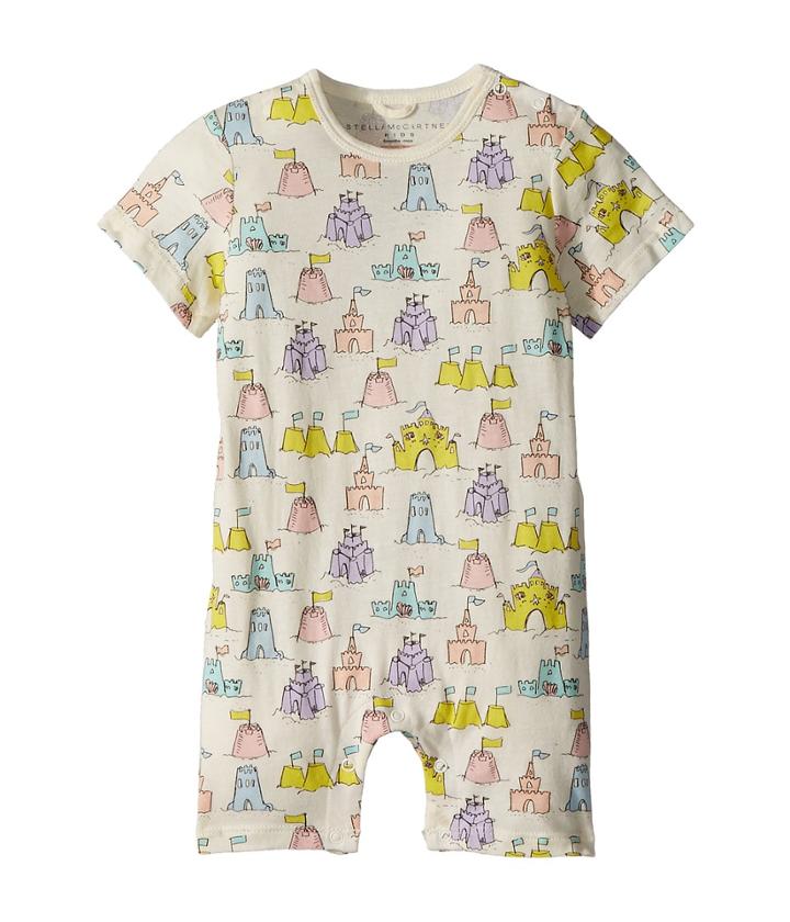 Stella Mccartney Kids Kit Sandcastle Printed All-in-one (infant) (cream) Girl's Jumpsuit & Rompers One Piece