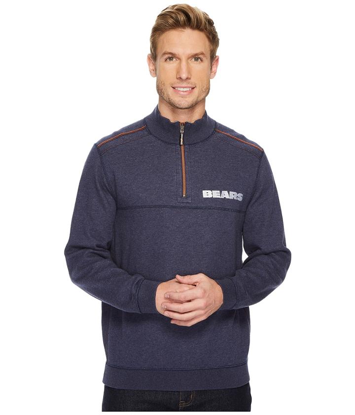 Tommy Bahama Reversible Nfl Flip Drive 1/2 Zip Pullover (bears) Men's Clothing