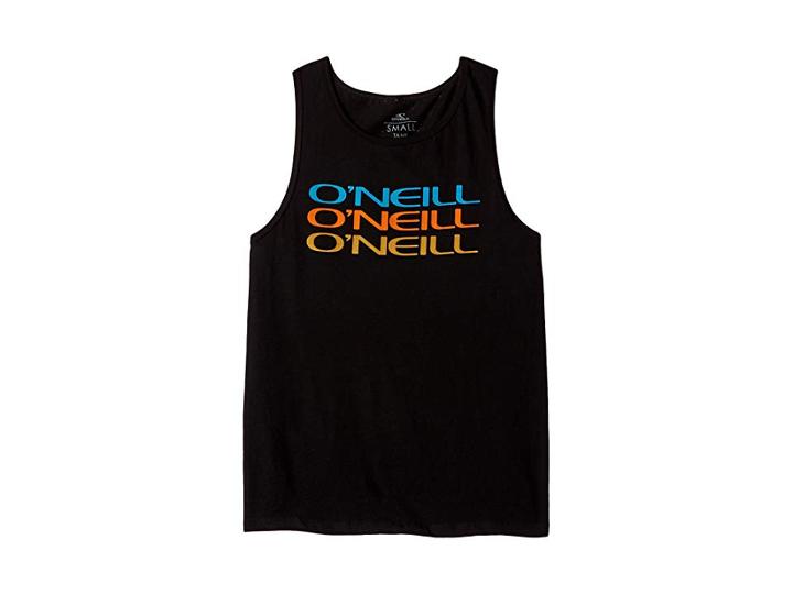 O'neill Kids Decades Tank Top Screens Imprint (big Kids) (black) Boy's Sleeveless