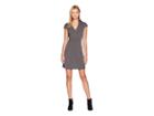 Alexia Admor Fit And Flare Military Neck Dress (castle Grey) Women's Dress