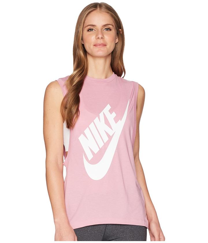 Nike Sportswear Essential Seasonal Tank Top (elemental Pink/white) Women's Sleeveless