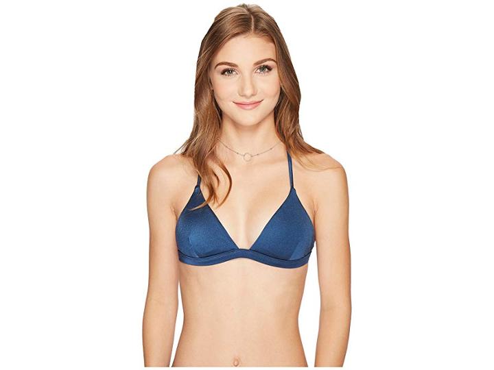 Billabong Sol Searcher Fixed Triangle Bikini Top (blue Bayou) Women's Swimwear