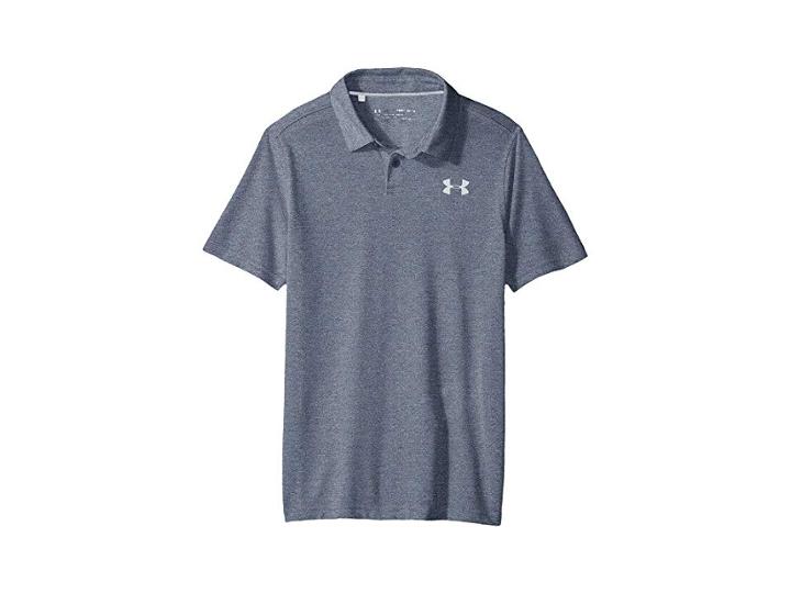 Under Armour Kids Threadborne Polo (big Kids) (academy/overcast Gray/overcast Gray) Boy's Clothing