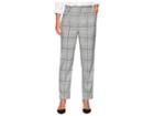Vince Camuto Specialty Size Petite Paperbag Waist Glen Plaid Slim Leg Pants (rich Black) Women's Casual Pants