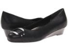 Trotters Laurel (black Distressed Metallic Leather) Women's 1-2 Inch Heel Shoes