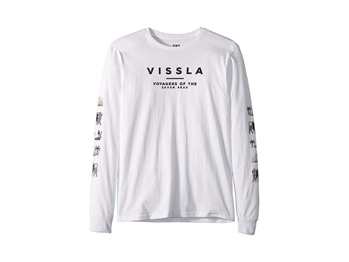 Vissla Kids Genie Long Sleeve (big Kids) (white) Boy's Clothing