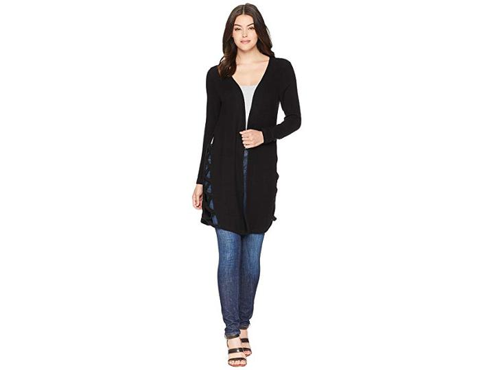 Lna Brushed River Cardigan (black) Women's Sweater