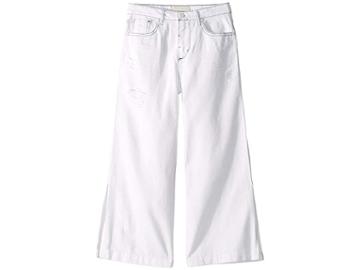 Habitual Girl Anya Deconstructed Wide Leg Pants (big Kids) (white) Girl's Jeans