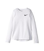 Nike Kids Pro Warm Top (little Kids/big Kids) (white/white/black) Girl's Clothing