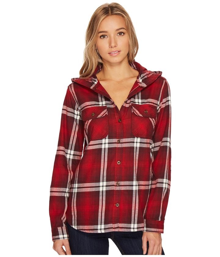 Carhartt Belton Shirt (dark Crimson) Women's Clothing
