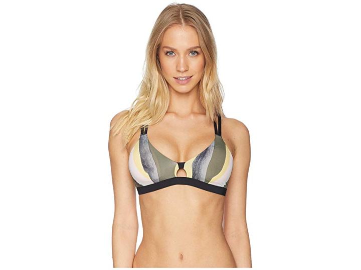 Hurley Quick Dry Resin Triangle Surf Top (twilight Marsh) Women's Swimwear