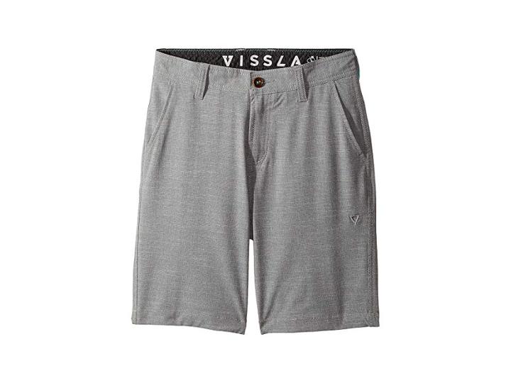 Vissla Kids Fin Rope 4-way Stretch Hybrid Walkshorts 17.5 (big Kids) (steel) Boy's Shorts