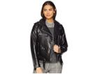 Sam Edelman Cropped Moto Jacket (black) Women's Coat