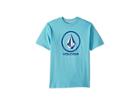 Volcom Kids Crisp Stone Short Sleeve Tee (big Kids) (blue Bird) Boy's T Shirt