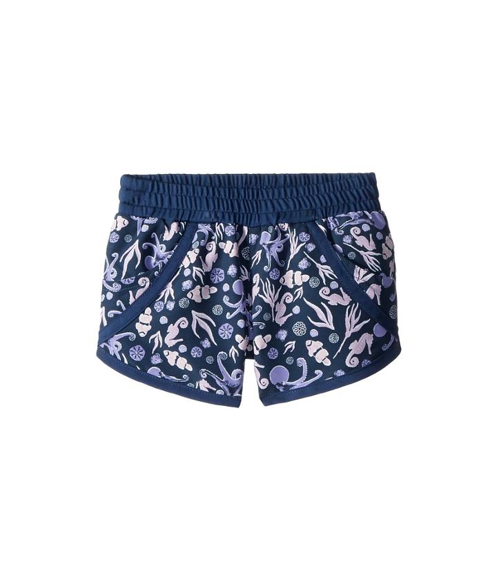 Columbia Kids Solar Streamtm Ii Boardshort (toddler) (carbon Ocean Creatures Print) Girl's Swimwear