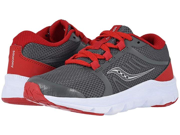Saucony Kids Inferno Lite (little Kid/big Kid) (grey/red) Boy's Shoes