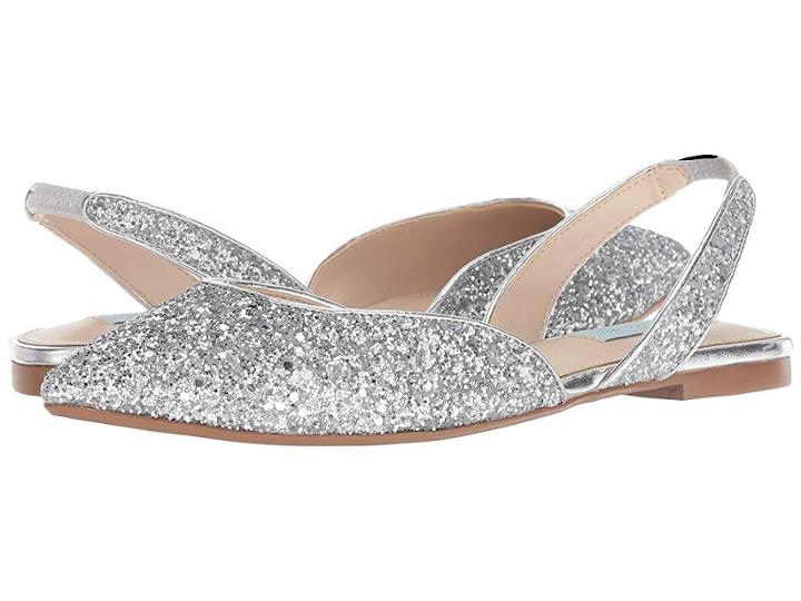 Blue By Betsey Johnson Mimi (silver Glitter) Women's Flat Shoes