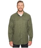Columbia Big Tall Pilsner Lodge Long Sleeve Shirt (surplus Green Heather) Men's Long Sleeve Button Up