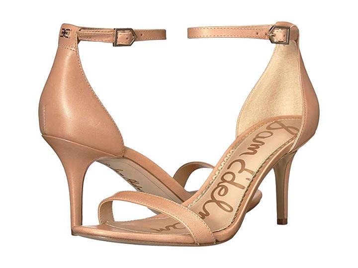 Sam Edelman Patti Strappy Sandal Heel (buff Nude Vaquero Saddle Leather) High Heels