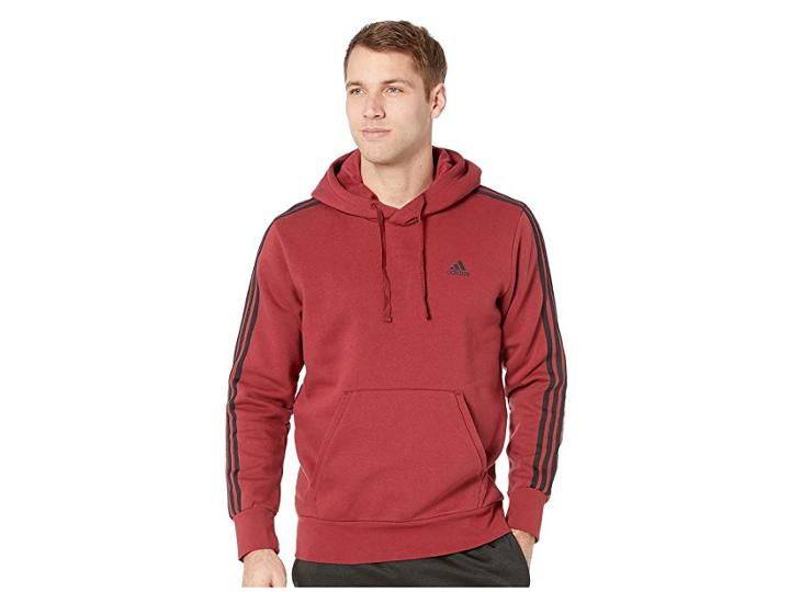 Adidas Essentials Pullover Hoodie (noble Maroon/black) Men's Clothing