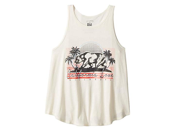 Billabong Kids Retro Cali Bear Tank Top (little Kids/big Kids) (cream) Girl's Sleeveless