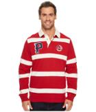 U.s. Polo Assn. Classic Fit Long Sleeve Color Block Pique Polo (apple Cinnamon) Men's Long Sleeve Pullover