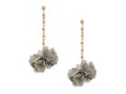 French Connection Pom Pom Linear Earrings (gold) Earring