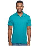 Rvca Sure Thing Ii Polo (light Teal) Men's Clothing