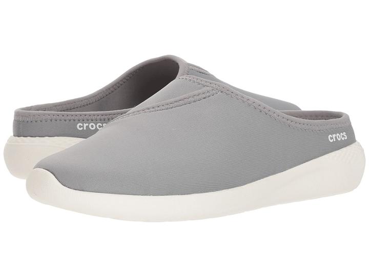 Crocs Literide Mule (light Grey/white) Women's  Shoes