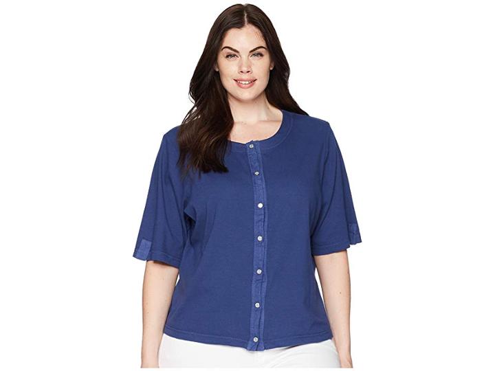 Extra Fresh By Fresh Produce Plus Size Bella Cardigan (moonlight Blue) Women's Sweater