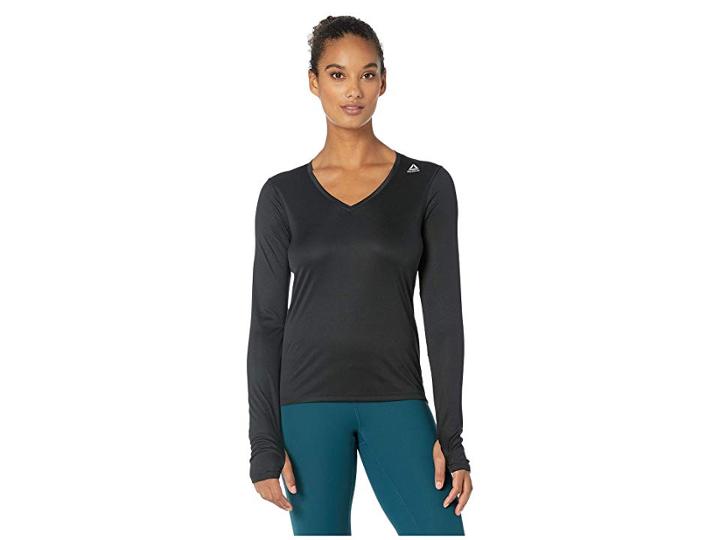 Reebok Running Essentials Long Sleeve Tee (black 1) Women's Workout