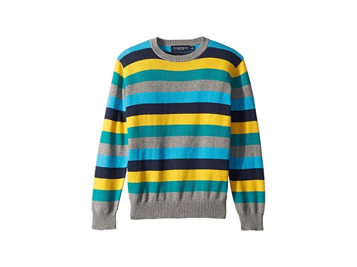 Toobydoo Knit Crew Neck Sweater (toddler/little Kids/big Kids) (multi Stripe) Boy's Sweater
